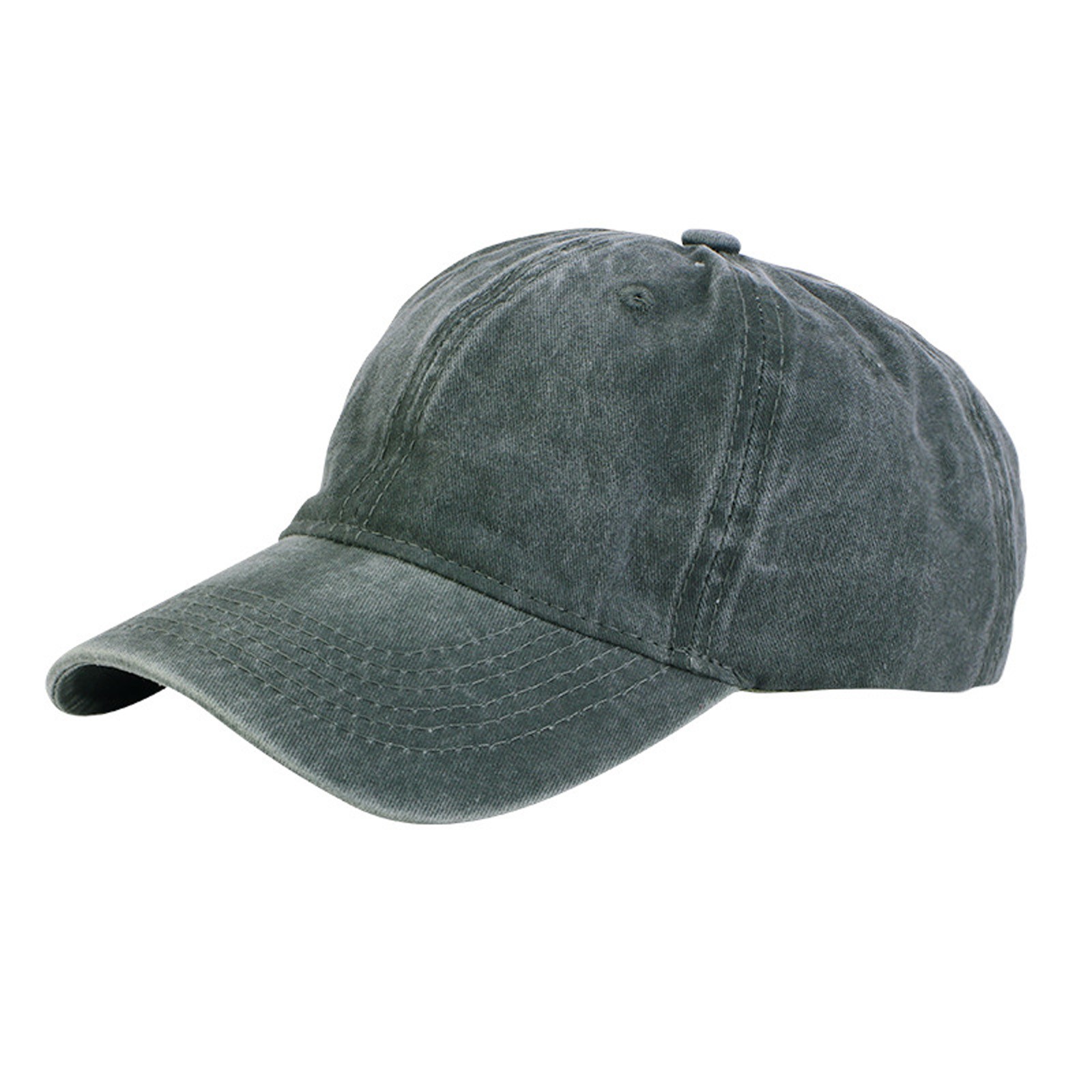 Gorra de béisbol de Color liso, ropa de calle, sombrilla de ala ancha, gorra de pico de pato para hombres y mujeres, gorra de pico de pato vaquera de cara suave: Gris