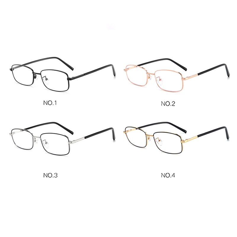Kiyo merk dames heren anti-blauw licht optisch montuur metalen brilmonturen vierkante bril brillen 9647
