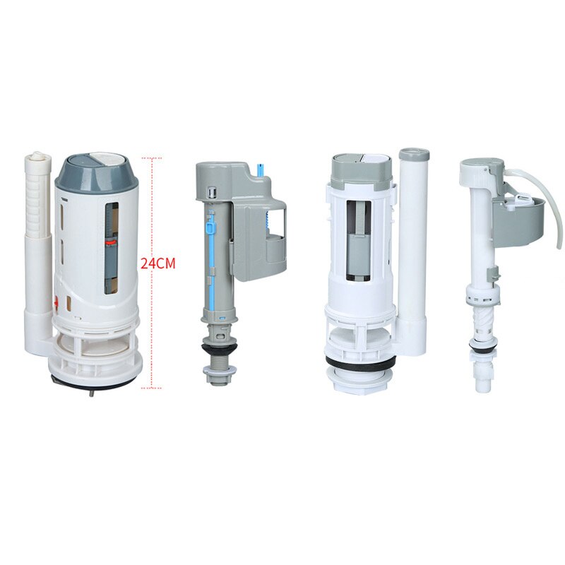 Toilet Drain Valve Suitable For All-in-one Toilet Filling Valve Round Double Push Button Water Tank Fittings Sets,FL21088