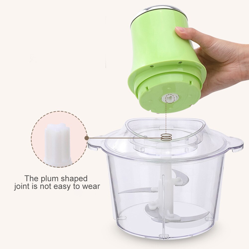 2L Electric Kitchen Chopper Multi-function Food Processor Stainless Steel Blade Fruit Vegetable Blender Mincer US/EU