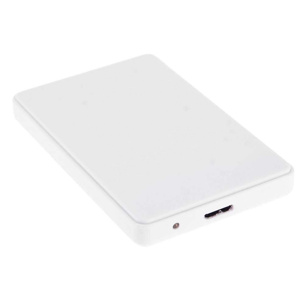 2.5in SATA to USB3.0 HDD Case 3TB 5Gbps HDD Hard Drive SSD External Enclosure Case for PC Mini USB 3.0 SATA Hard Disk Enclosure: white