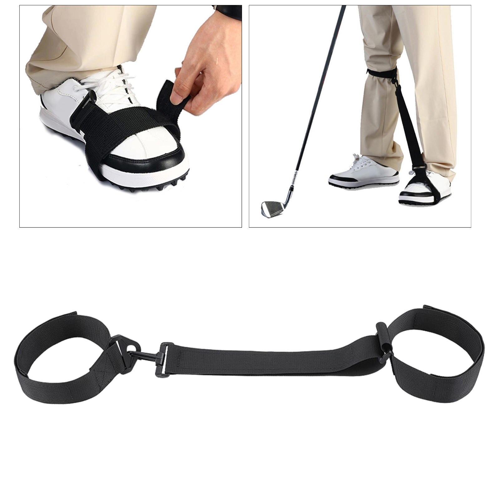 Golf Swing Trainer Leg Foot Band Posture Correcting Belt Gesture Alignment Training Aid for Practicing
