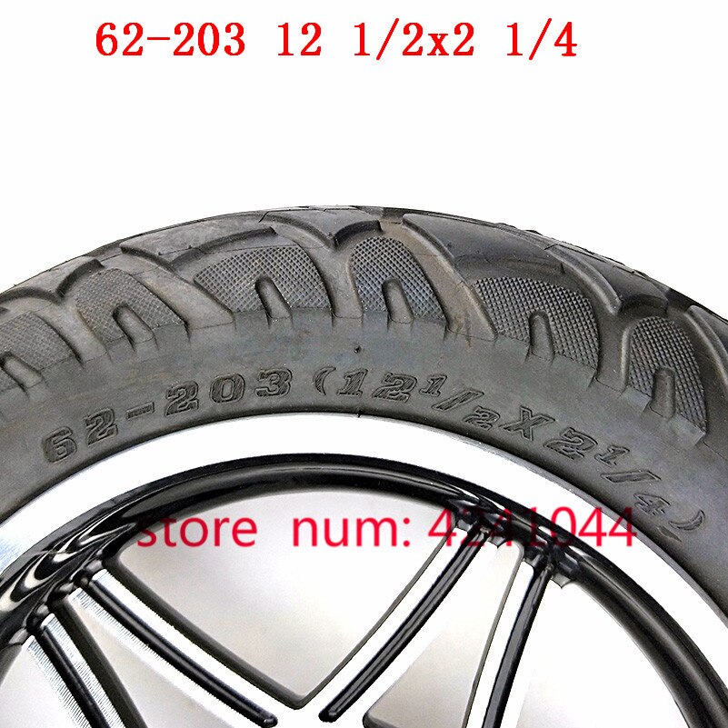 12.5 inch wheels 12 1/2 X 2 1/4 62-203 tire with inner tube and alloy rims fits Many Gas Electric Scooters and e-Bike