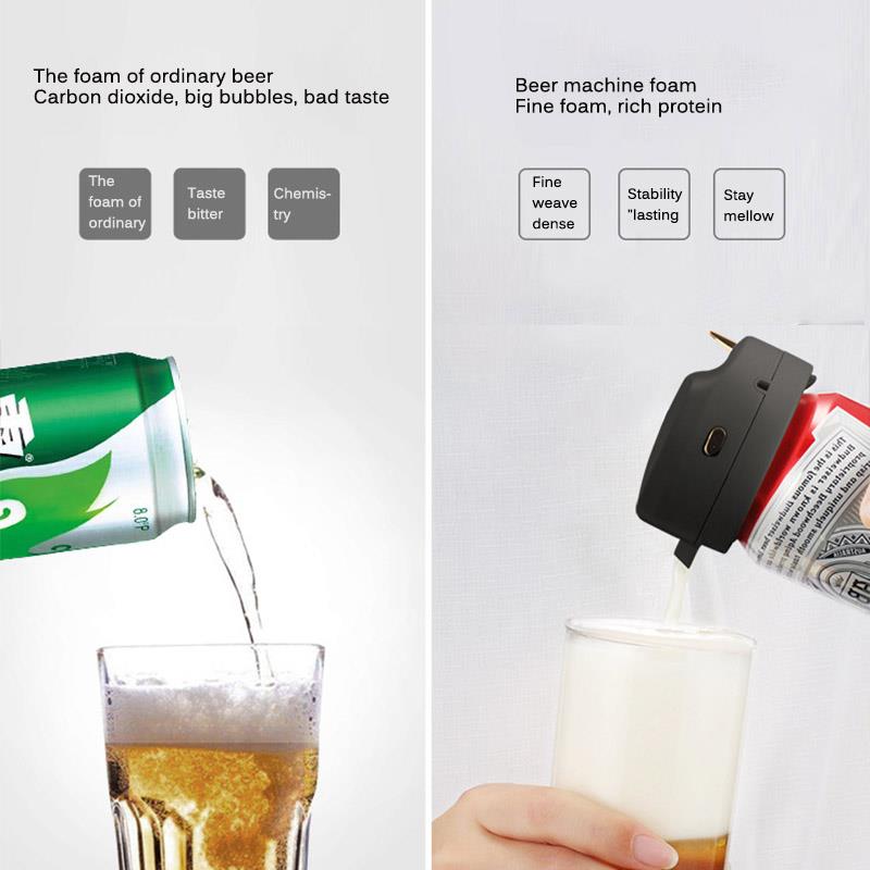 Portable Mini Beer Bubbler 40000 Times/S Household Ultrasonic Beer Foaming Machine Beer Bubblers