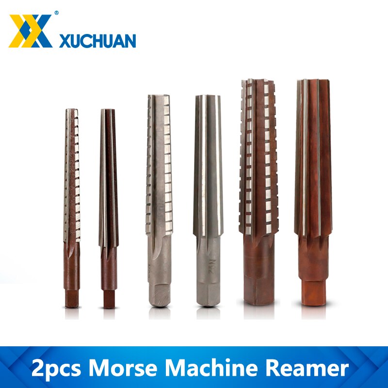 Morse machine reamer 2pc sæt håndbrøndere sæt  mt0/mt1/mt2/mt3/mt4 til fræsning af efterbehandlingsværktøj morse taper romer