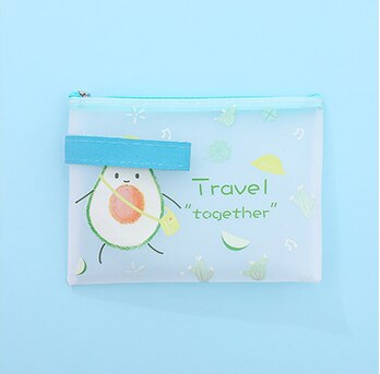 1 Uds. A4 A5 aguacate cremallera TPU impermeable carpeta de archivos de papel libro lápiz estuche de bolígrafo bolsa para documentos para oficina suministros para estudiantes: XiaoHaoChuQuWan