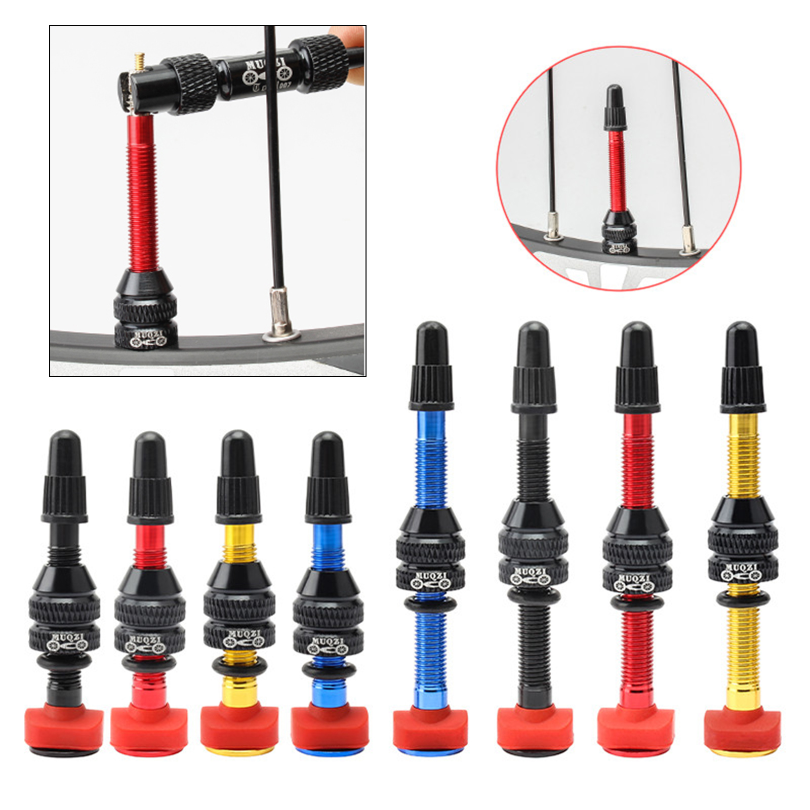 Bicycle 40/60mm Presta Valve for Road MTB Bicycle Tubeless Tires Brass Core Alloy Stem