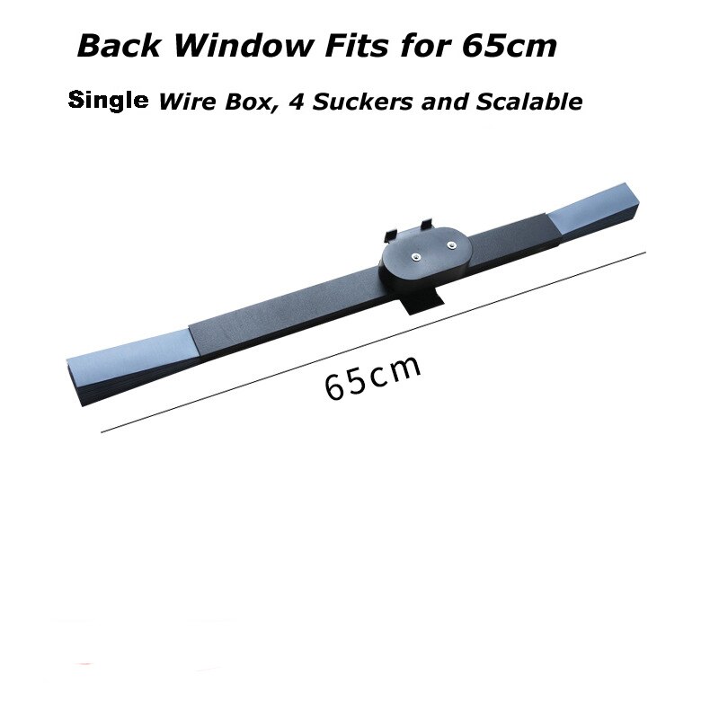 Suv vrachtwagen auto voorruit intrekbare zonneklep achterruit zonneklep blind zonneklep warmte-isolatie uv-gordijn 46/65/70cm: Zwarte single 65cm