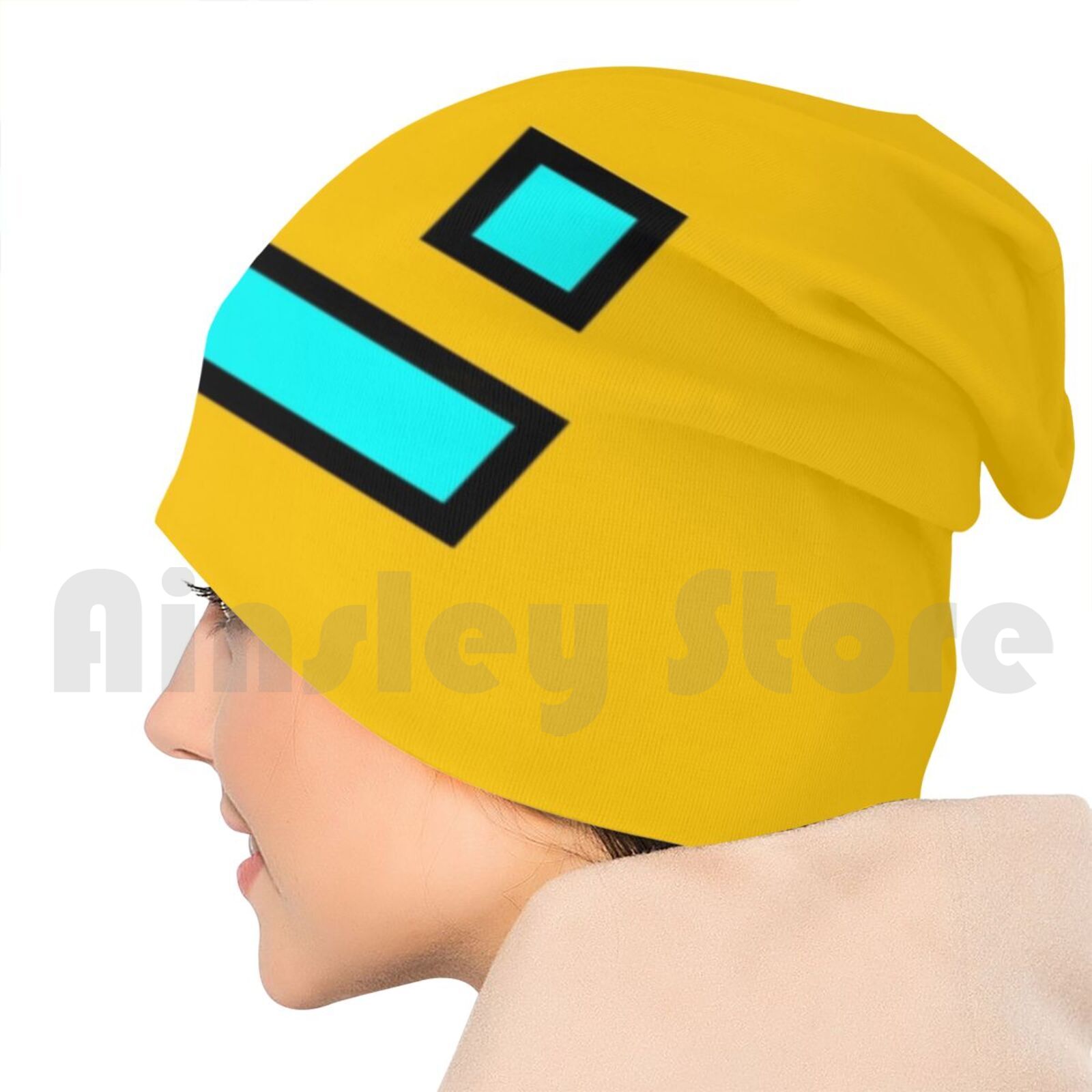 Geometry Dash Beanies Pullover Cap Comfortable Dash Geometric Geometric Geometric Dash Geometry Dash Games App Fun