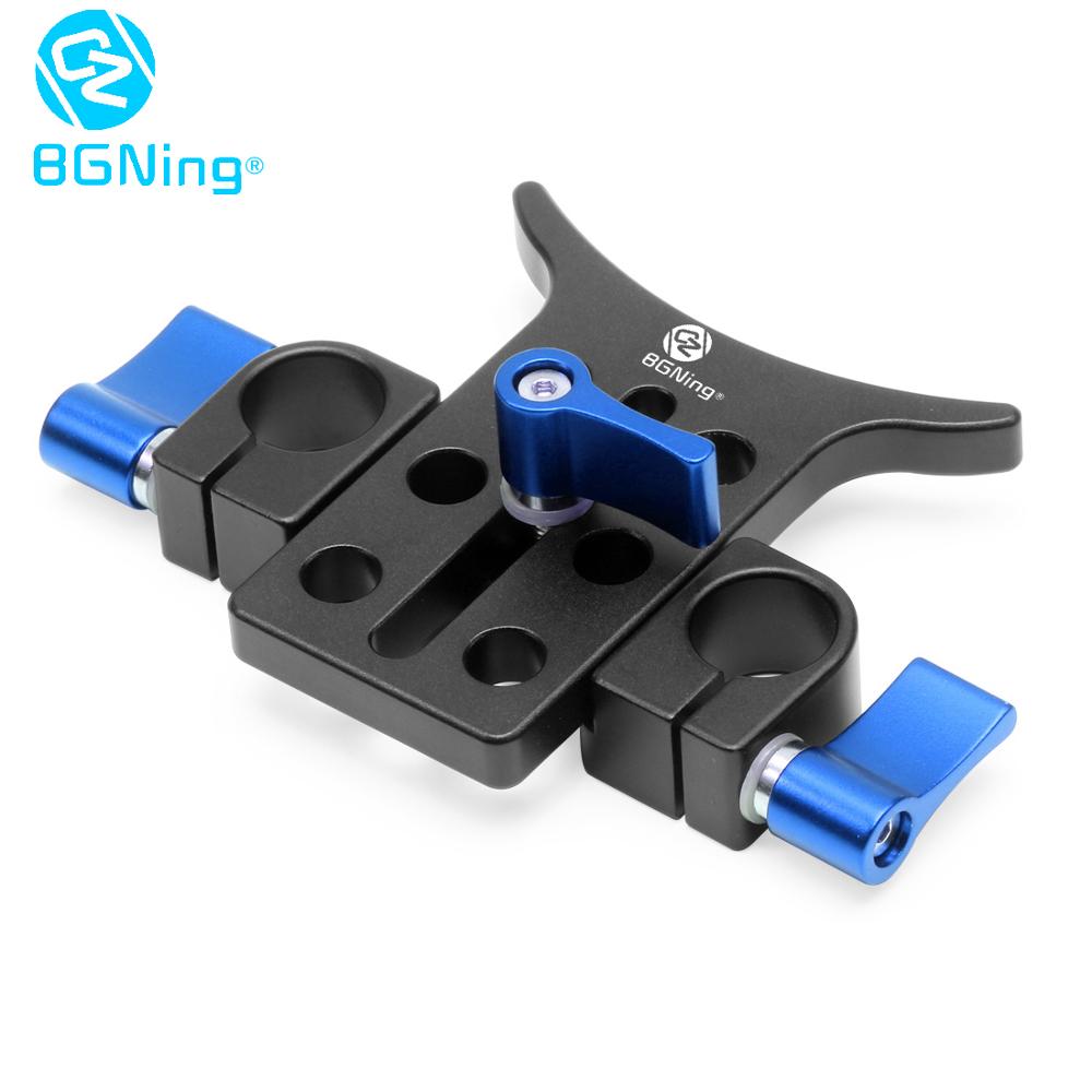 Aluminium Legierung 15MM Teleobjektiv Unterstützung Halterung Kamera Ständer Halter Adapter Extention Rohr Clip SLR DSLR Rig Stange Clmap system: Blue BGNing logo