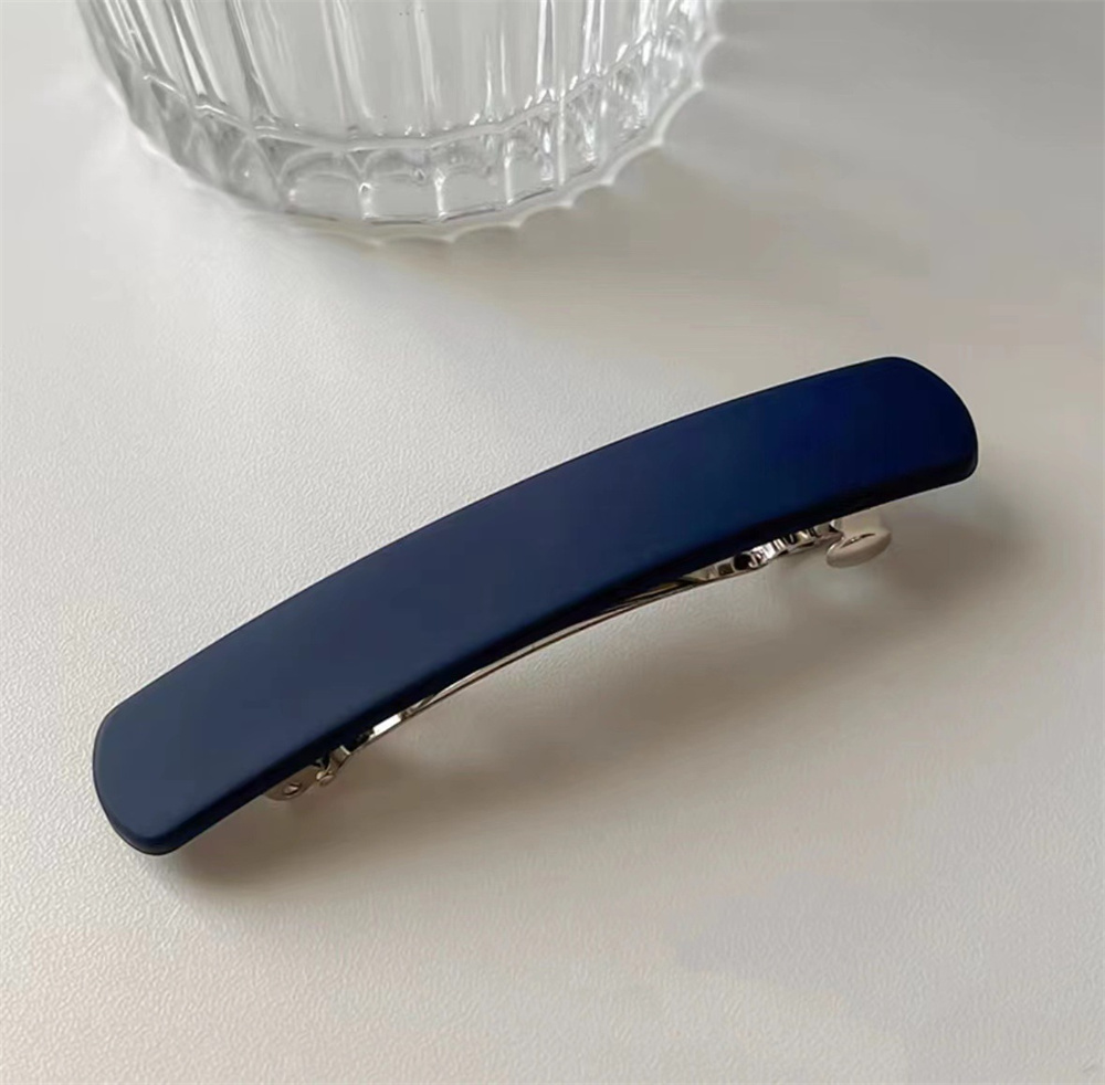 Pinza para el pelo con forma de barra sólida Simple para mujer, pasador acrílico de Color mate, pasador geométrico para el pelo, accesorios elegantes para el cabello: YELLOW