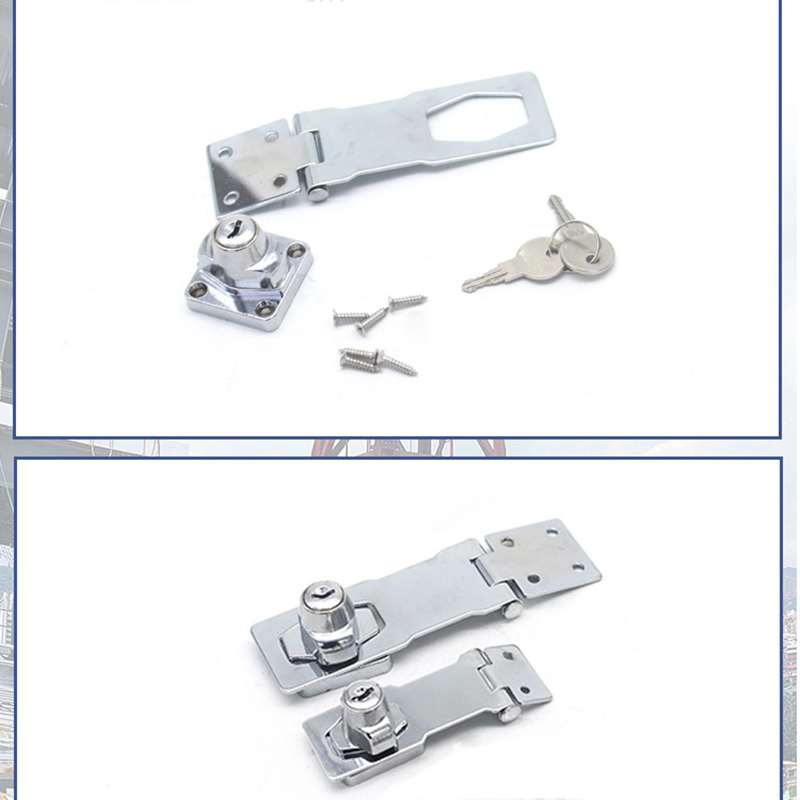 -3 Inch Stainless Steel Plating Self Locking Security Hasp Staple 2 Keys Lock Shed Cupboard Padlock Door/Shed/Gate/Van Lock/D