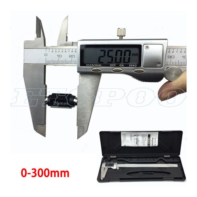 Industrial level LCD Digital Caliper 150mm 200mm 300mm 0.01 Stainless Steel Electronic Vernier Calipers Thickness Micrometer: 0-300mm sliver