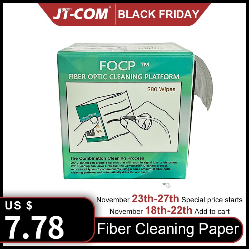 280pcs/box Fiber Cleaning Tool Dustfree Paper Fiber Optic Low-lint Wipes low dust wiping paper,fiber clean paper,FTTH tools