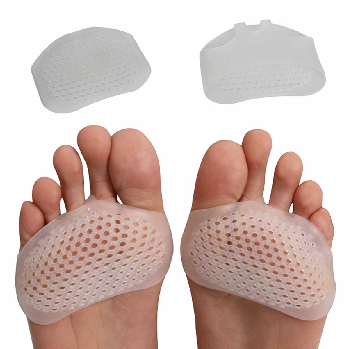 1 Paar Teen Pads Zachte Siliconen Gel Shock Anti Voorvoet Pad Teen Separator Metatarsal Correctie Voetverzorging Schoenen Kussen: Default Title
