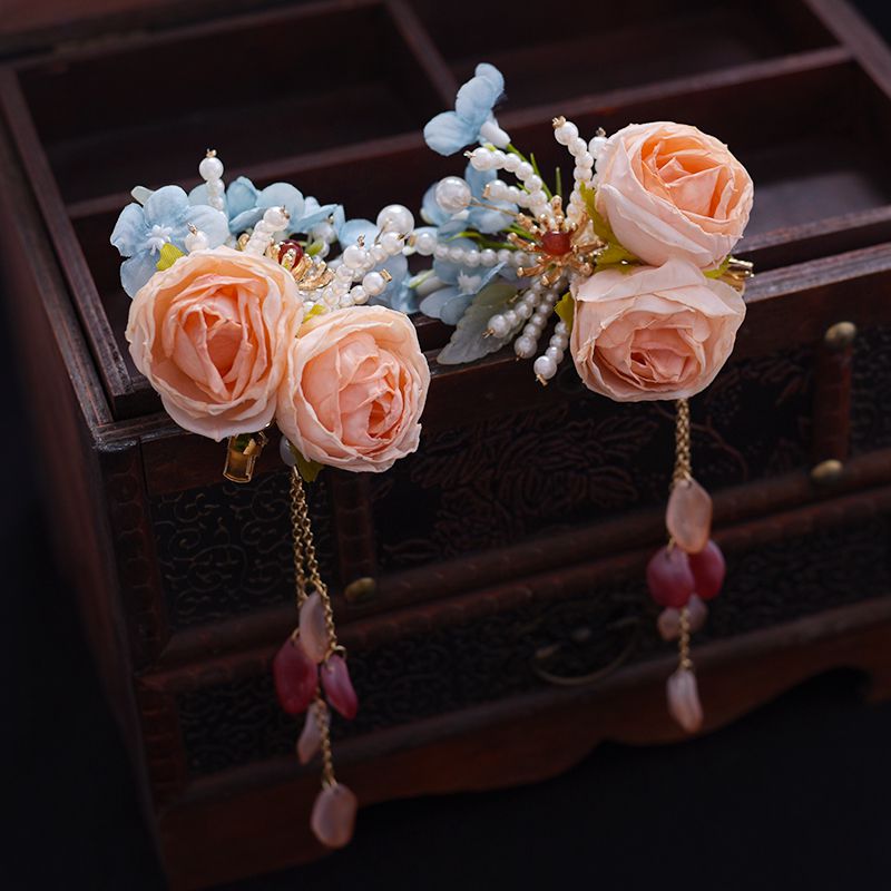 Luxus Haar Zubehör für Frauen Jahrgang Blume Haarnadel Hanfu Hairgrip