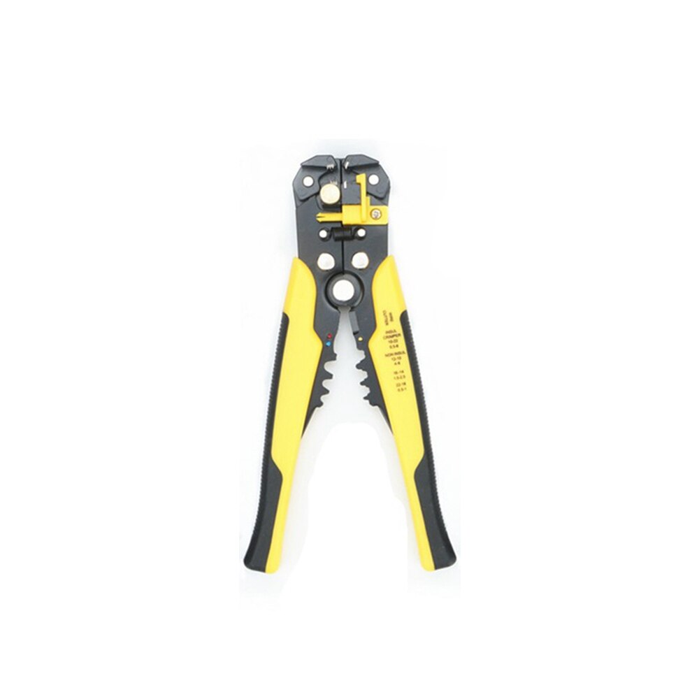 Multifunctional Automatic Wire Stripper Cable Stripping Toosl Crimping Pliers Terminal 8 Inch Electrician Wire Pulling Pliers: Yellow