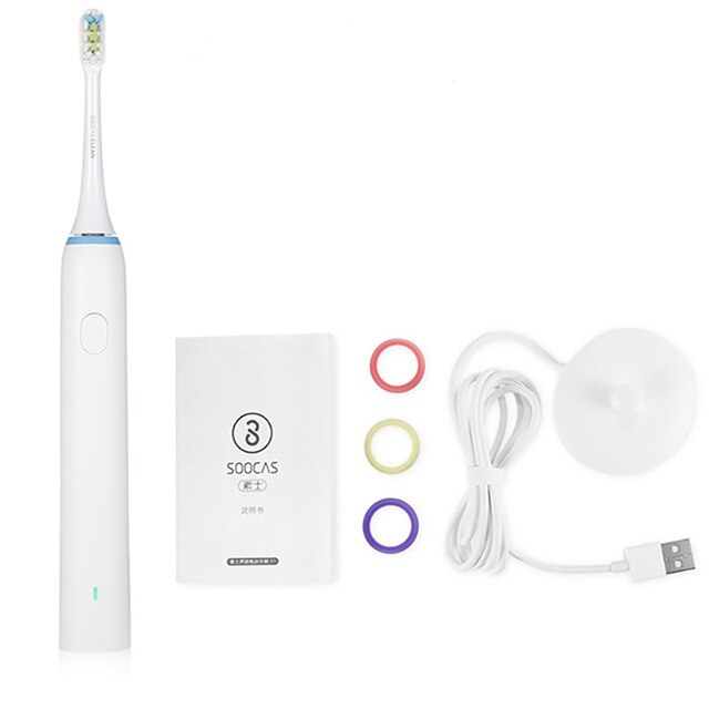 Xiaomi SOOCAS X1 Sonic Electric Toothbrush Waterproof Rechargeable Ultrasonic Tooth Brush Adult Automatic Ultrasonic Toothbrush: White