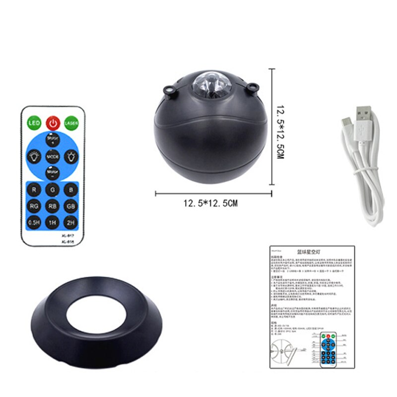 Starry Sky Projection Lamp with Base USB Rechargeable Romantic Star Projector with Remote Control for Home Room MOW