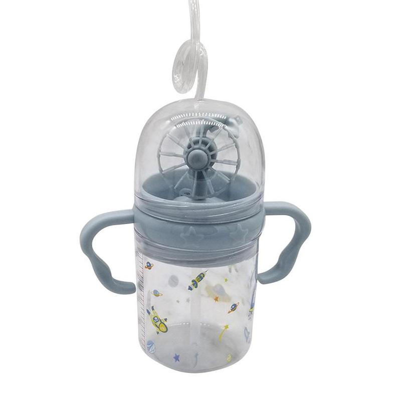 250 Ml Kinderen Grappig Whale Water Spray Drinkbeker Cartoon Zuigflessen Met Rietjes Draagbare Kinderen Cups Drinkware Cup: F