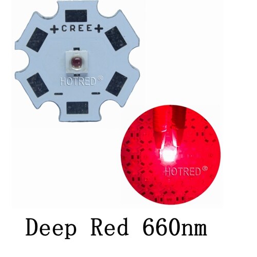 50 stuks 3 W LED SMD3535 Lampen Royal blauw Diep rood kan vervangen cree XPE zaklamp Bron met heatsink 450nm /660nm Diode: Deep Red 660nm / With 12mm pcb