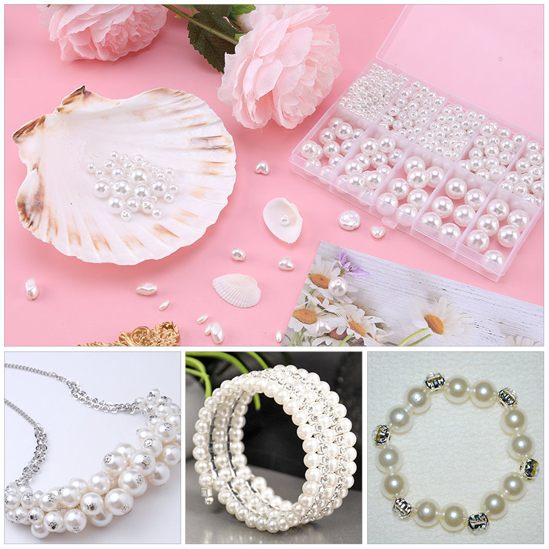 Acryl Perle Perlen Set Schmuck Herstellung Kit Party Armband DIY Werkzeuge Hochzeit Ohrring Halskette Perlen Handwerk Zubehör