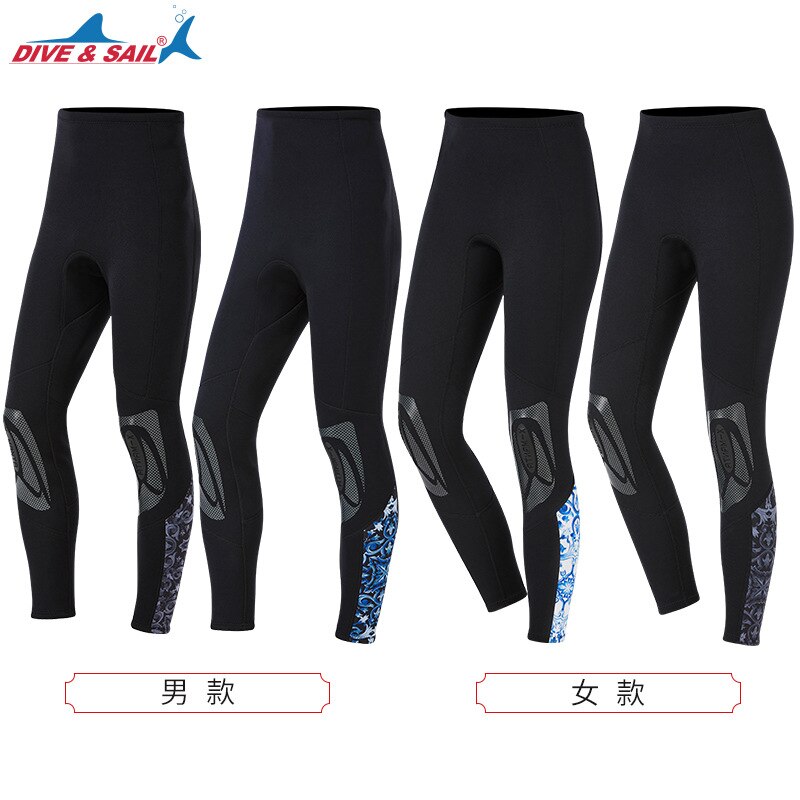 dive&amp;sail 1.5mm Neoprene wetsuit pants trunk long pant Thermo Leggings Diving Pant for keep warm