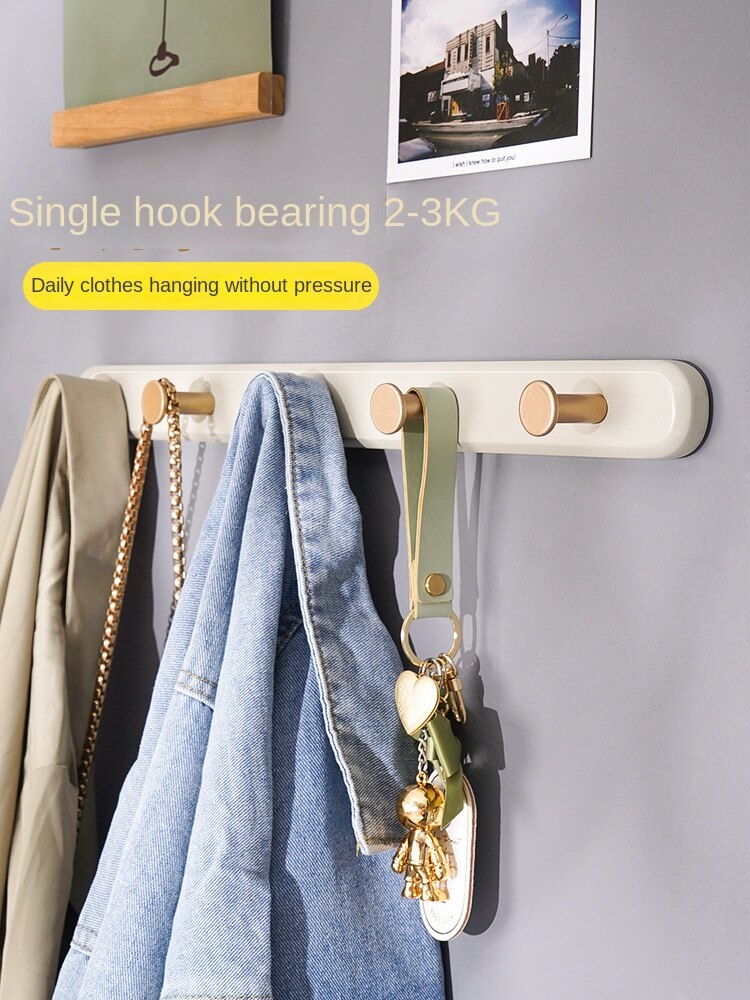 Kledingrek Muur Opknoping Muur Gemonteerde Ponsen-Gratis Kleding Haak Muur Ingang Achter Entree Garderobe Licht Luxe Kleding haak