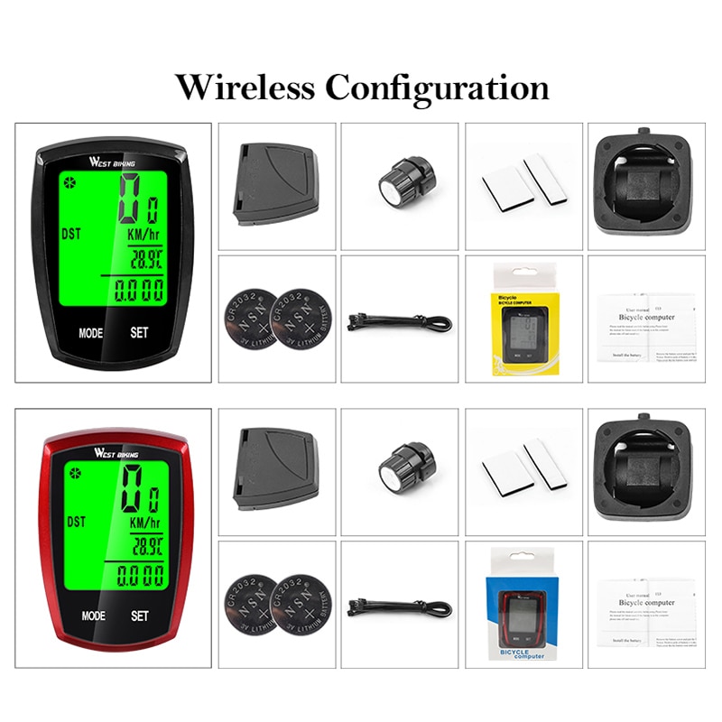 West Biking Bicycle Computer Cycle Bike Computer Wireless Speedometer for Bicycle Cyclocomputer Bycicle Speedometr Fiets Cycling