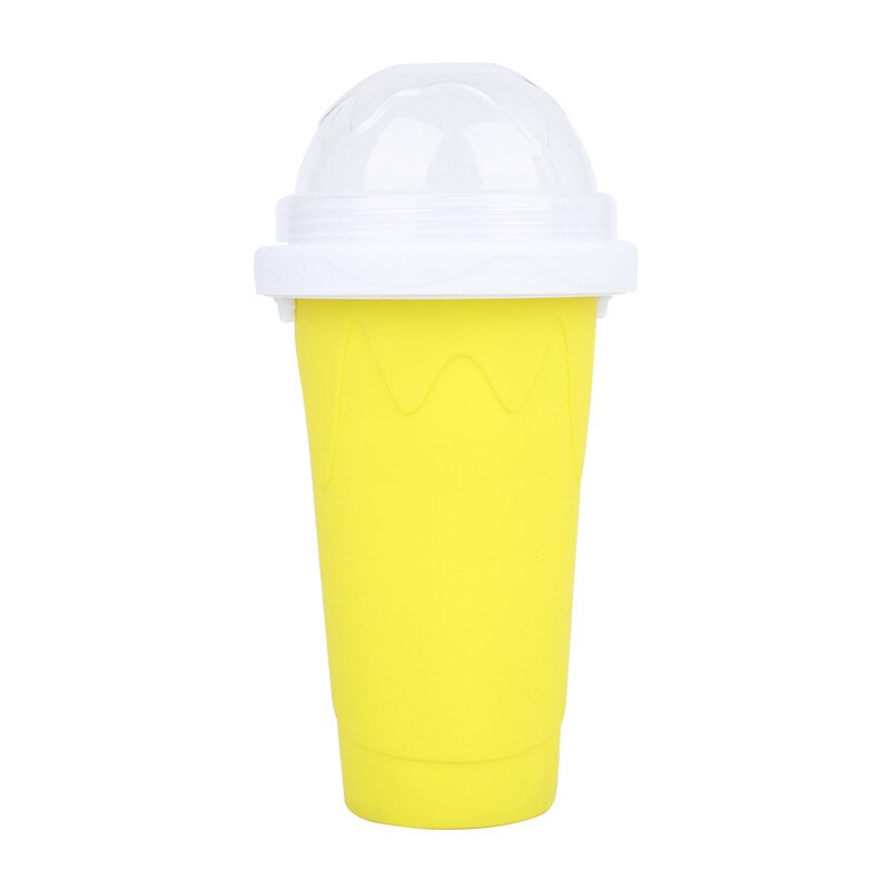 Batidos de frozen duraderos, escarcha de hielo para hacer helados, taza de enfriamiento rápido para exprimir, botella para batidos: Yellow