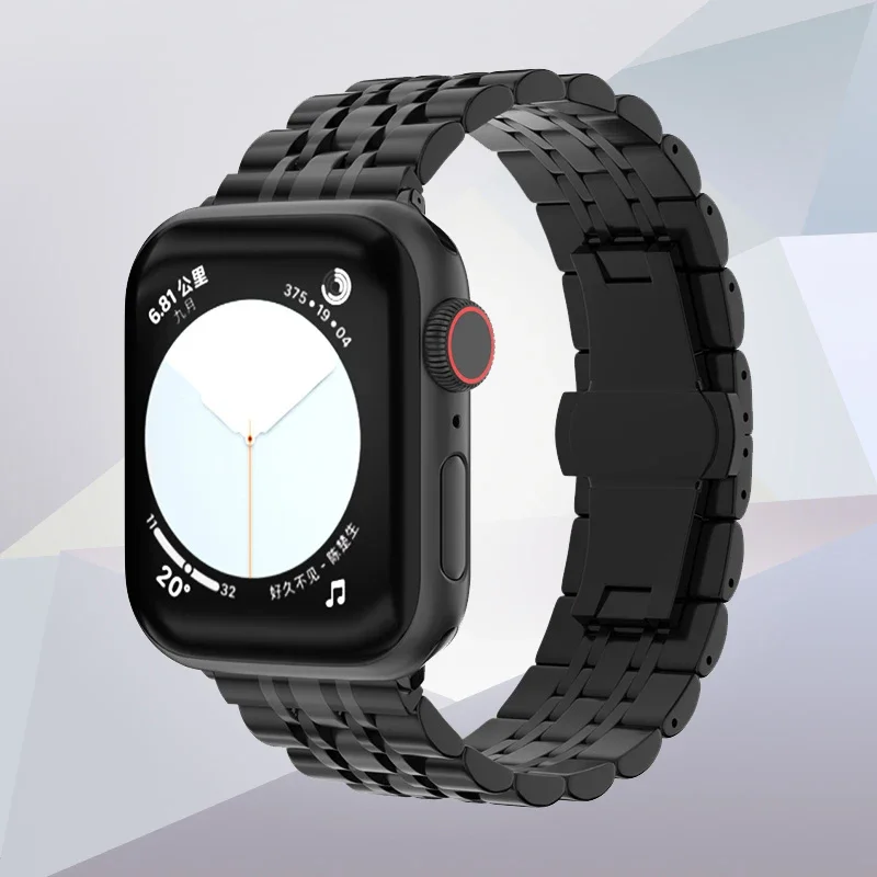 Metal Compatible Strap for Apple Watch Band 49mm 44mm 45mm 41mm 40mm Stainless Steel Bracelet iWatch Series 9 8 7 6 5 Ultra 2 SE: Blue Pink / 12mm