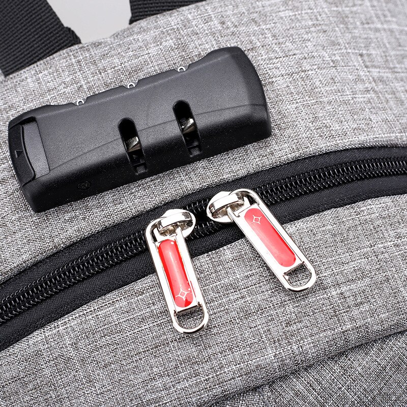 ZENBEFE Anti-Theft Backpacks With Coded Lock Backpacks Canvas School Bag For Student Bookbag USB Port Travel Rucksack Laptop Bag