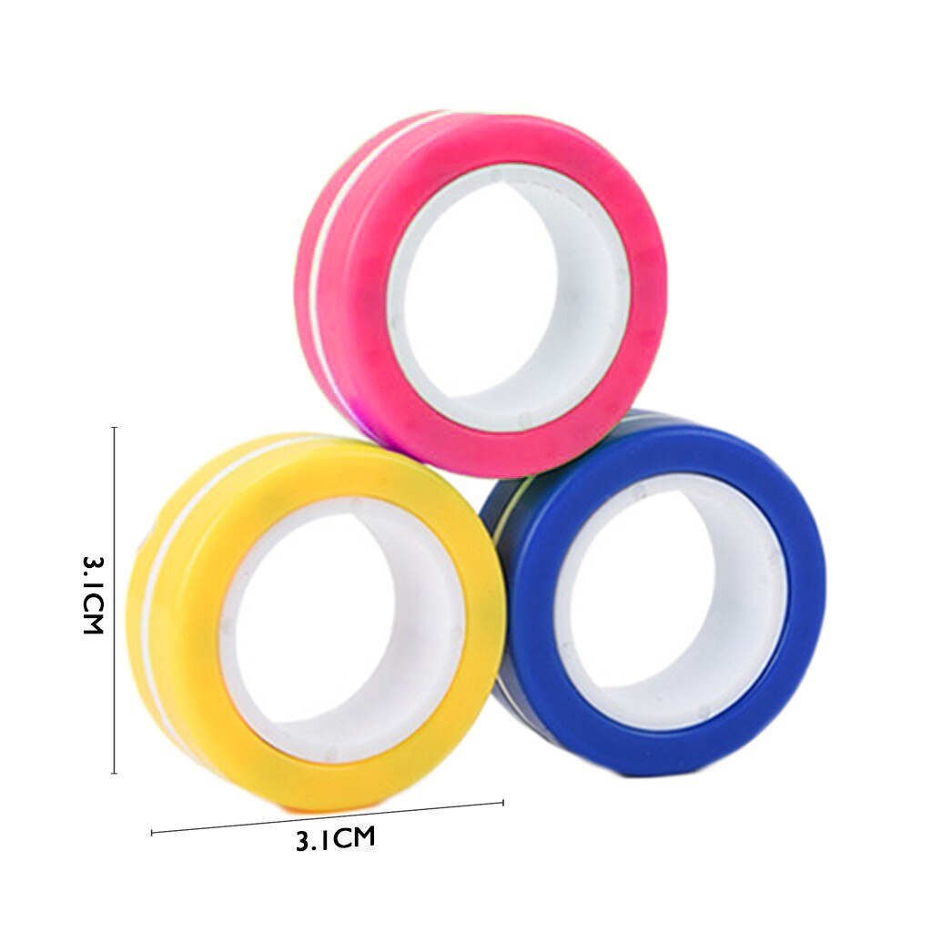 3pcs Fidget Spinner Funny Magnetic Bracelet Ring Unzip Toy Magic Ring Props Tools Anti Stress Figet Toys Stress Child Fidgets