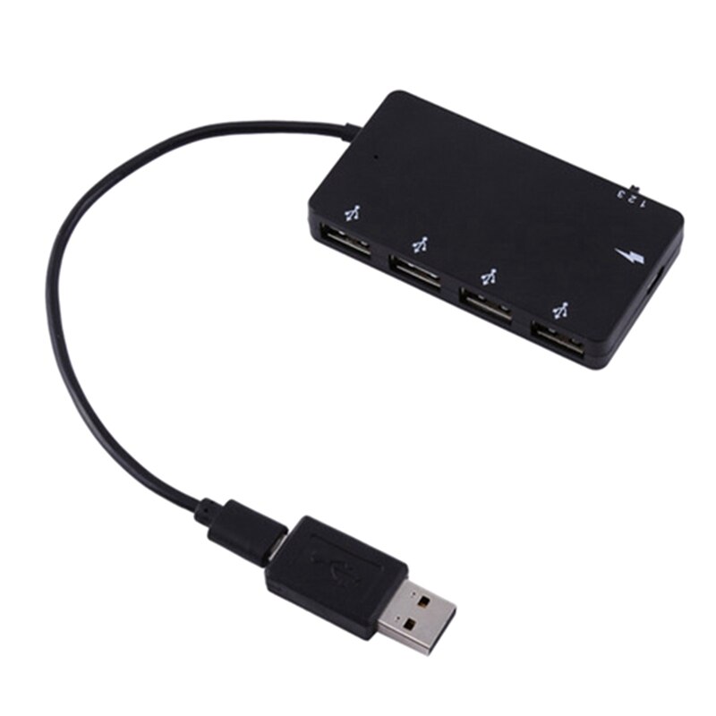 1 Set Micro-USB OTG 4 Ports Hub Power Supply Adapter Cable for Smartphone Tablet High Speed