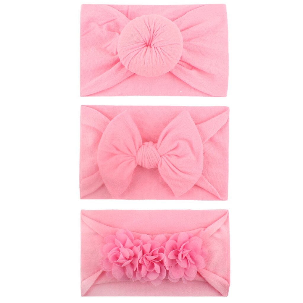 Cute Headband Newborn Girls Baby Toddler Turban Solid Headband Hair Band Bow Comfortable Accessories Headwear Резинки Для Волос: H