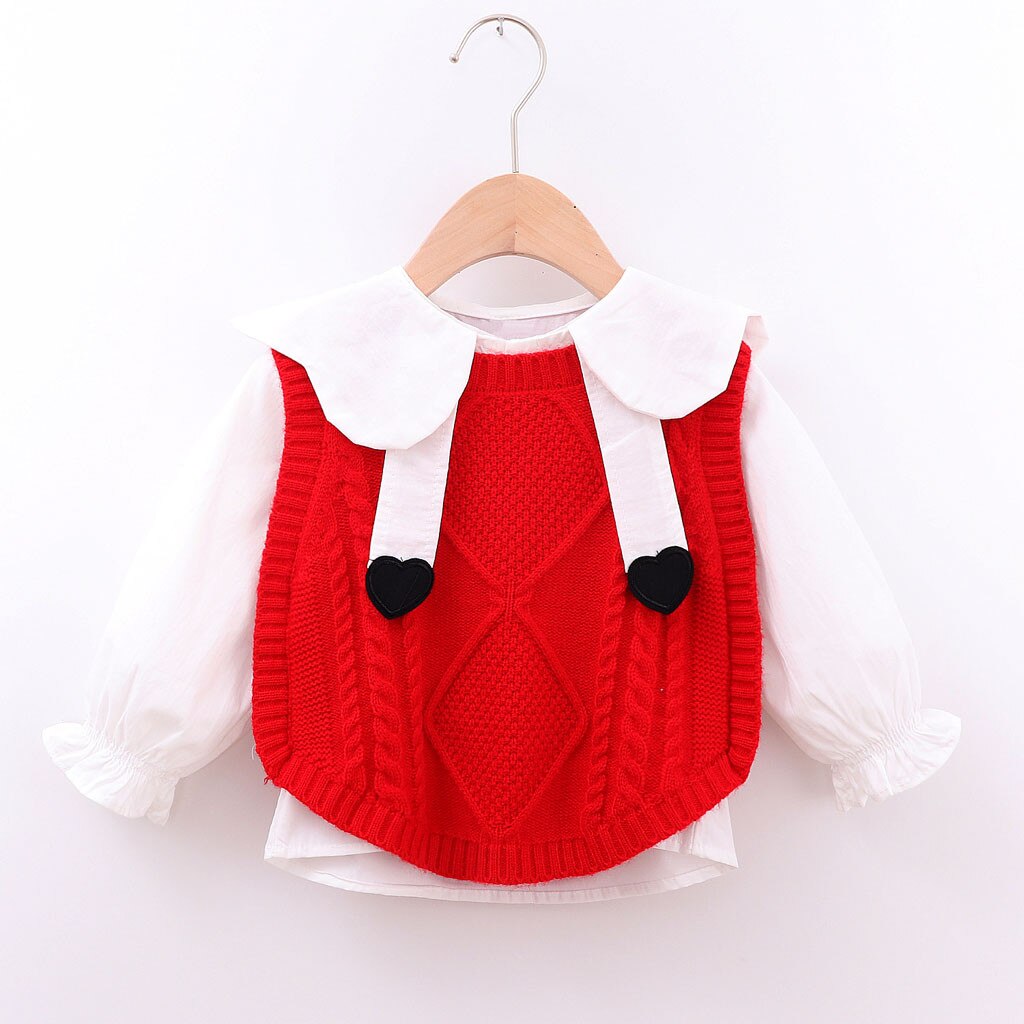 Peuter Kids Baby Meisjes Jongen Print Trui Brei Haak Tops Kleding Outfits