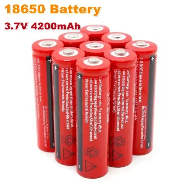 Cien % 18650 3,7 V linterna frontal batería recargable batería recargable de iones de litio 18650