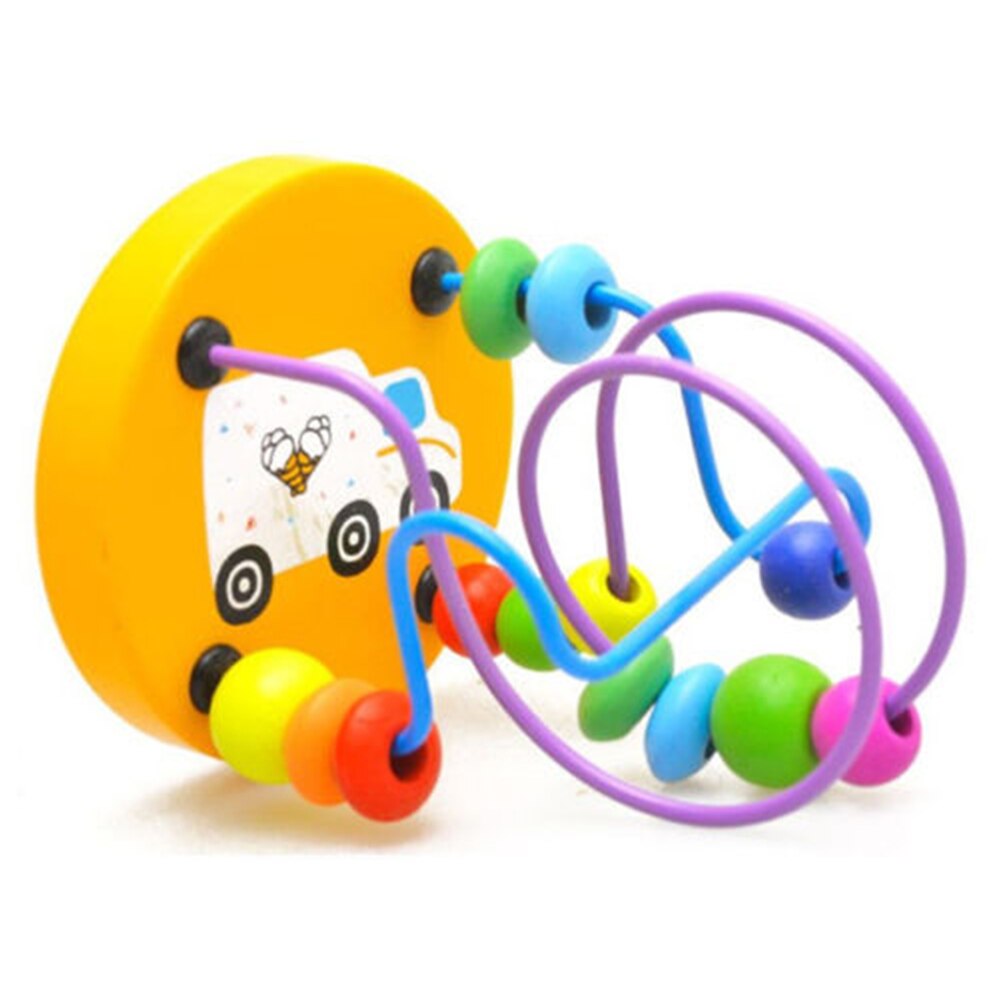 Mini Pre School Speelgoed Draagbare Educatief Rond Kralen Wire Maze Meisje Jongen Kids