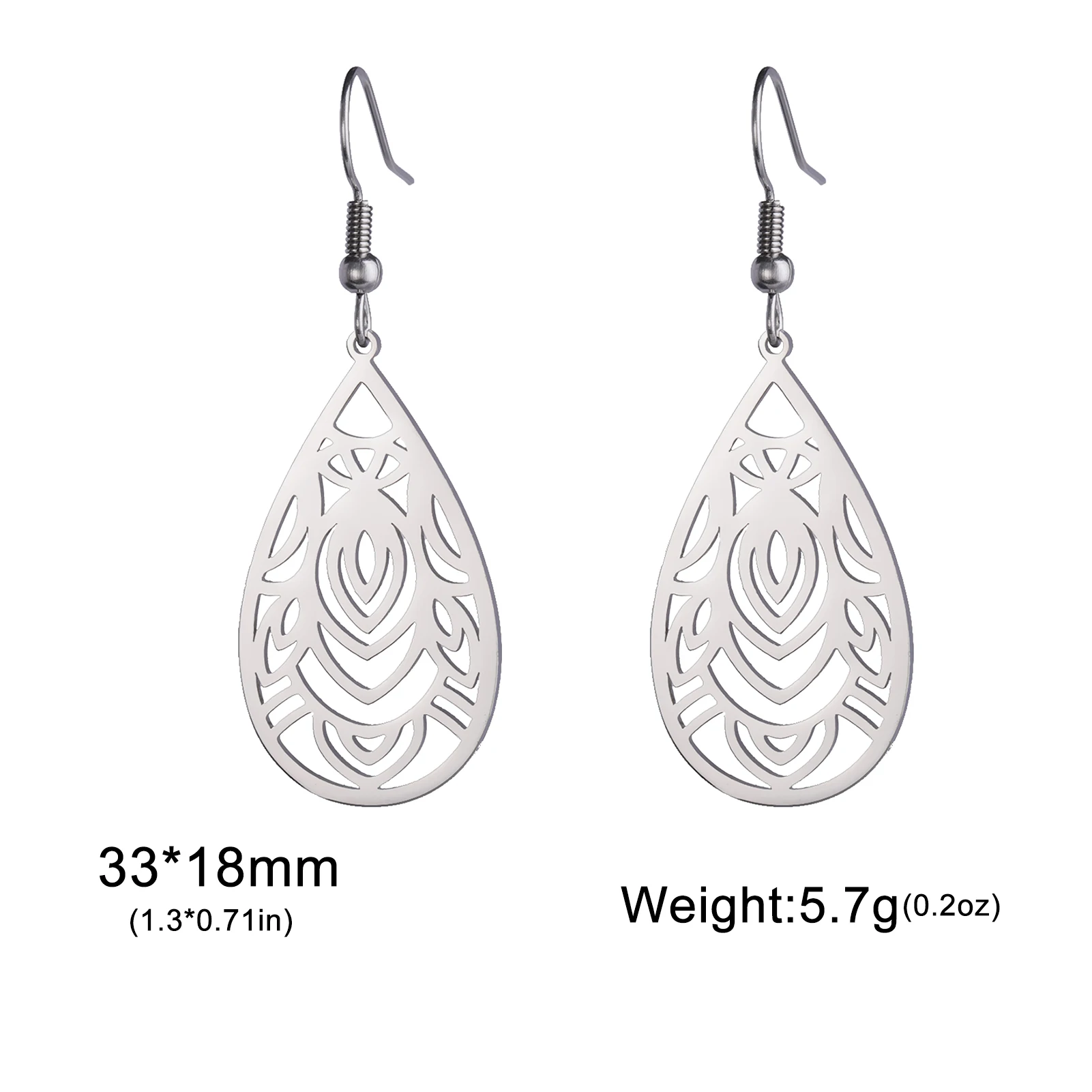 Cazador Orecchini pendenti in filigrana bohéaspetto Orecchini pendenti etnici con fiori in acciaio inossidabile per gioielli da donna Regalo di san Valentino tutto'ingrosso: Luce di Colore Giallo Oro