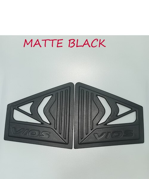 2 Stuks Auto Window Cover Voor Toyota Vios Yaris Sedan Buitenspiegel Auto Side Window Lamellen Vent cover Trim Decoratie: matte black 2014