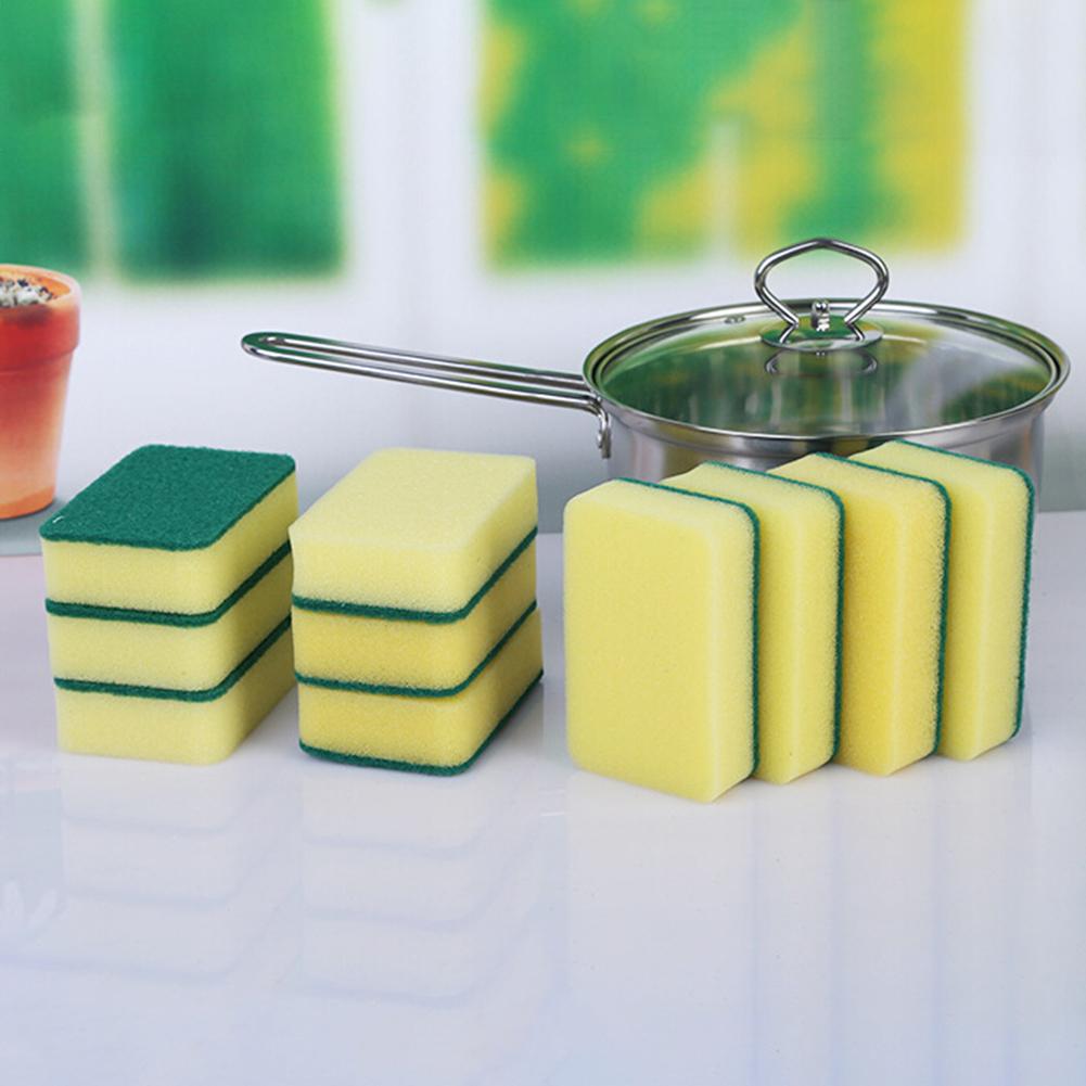 10/20Pcs Household Kitchen Sponge Brush Scouring Pads Magic Sponge Dish Cleaning Sponge Scrubbing Cleaning Pads Cleaning Tools