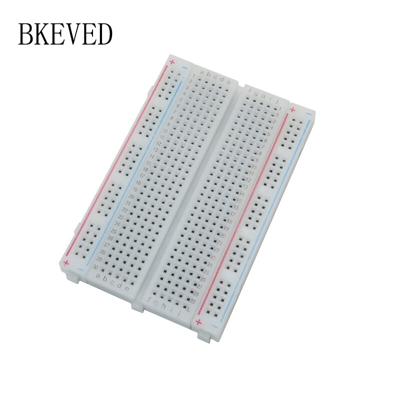 1pcs breadboard 400 points Solderless proto board 400 comtacts transparent protoboard