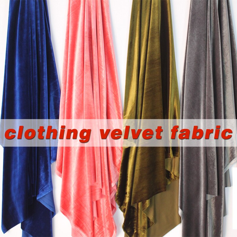 Zijde fluweel stof velours stof pluche stof kledingstof avondjurk sportkleding 60 " verkocht per meter