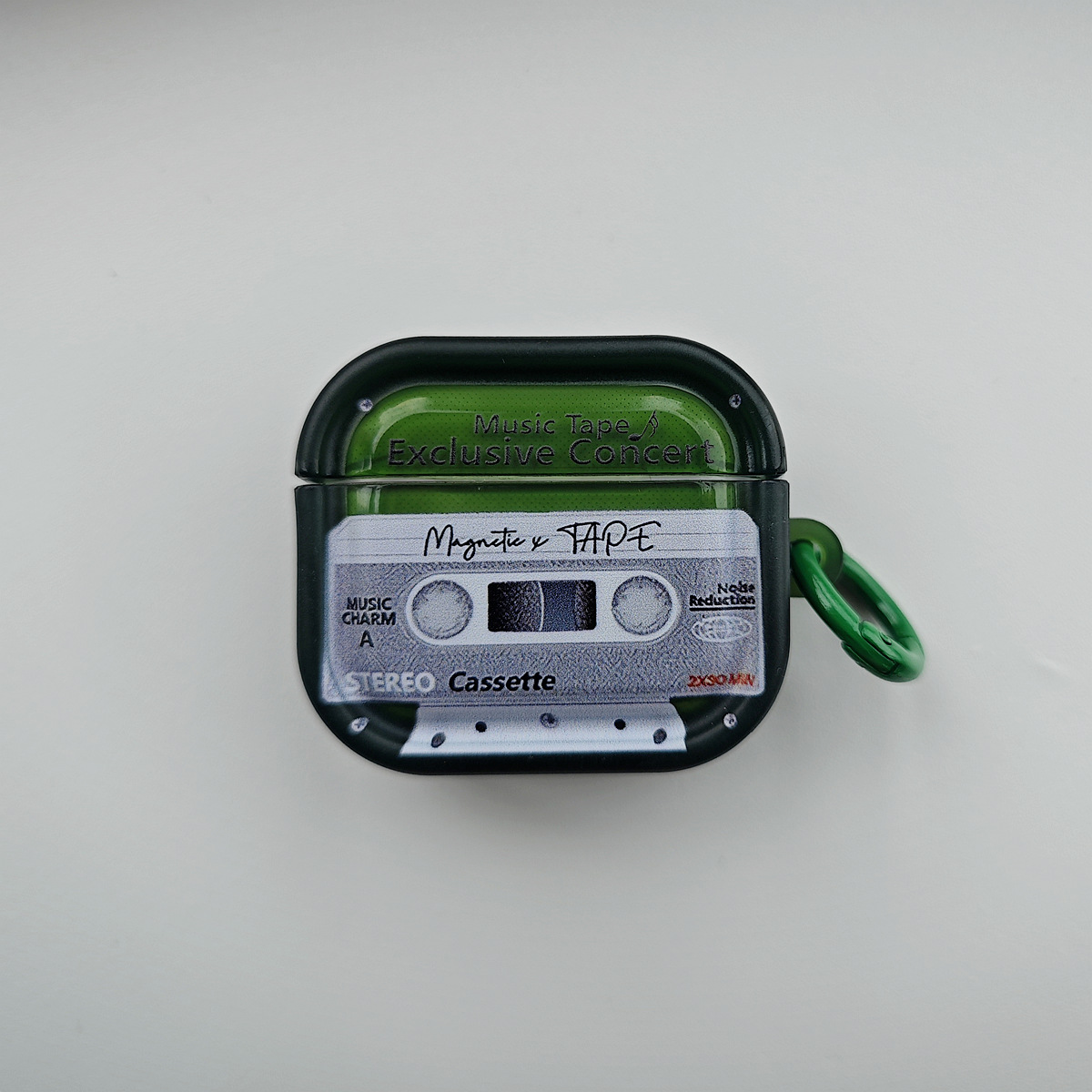 Retro Cassette AirPods Case Cover for 4th Gen 3rd Gen Pro 2 Shockproof Protective Anti-Scratch Anti Minimalist: Dark Grey