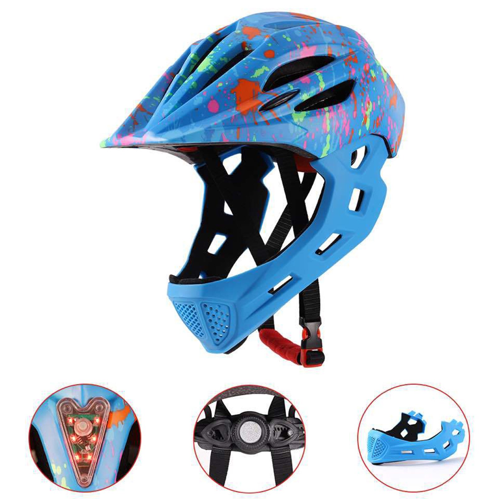 LEDCycling-casco de seguridad ajustable para niños, casco de bicicleta para patinaje, droshipping