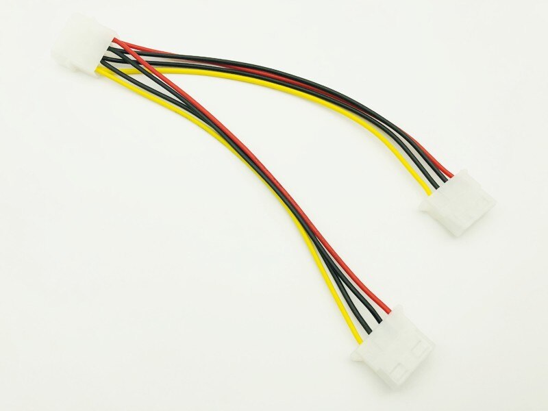 5 stk 4 pin molex han  to 2 port molex ide hun strømforsyning splitter adapter kabel computer strømkabel til btc eth miner mining