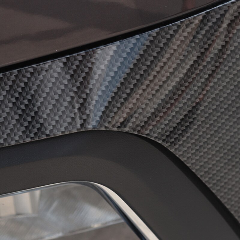 Carbon Fiber Car Front Fog Light Lamp Eyelid Cover Decoration Strip Trim for Atlas