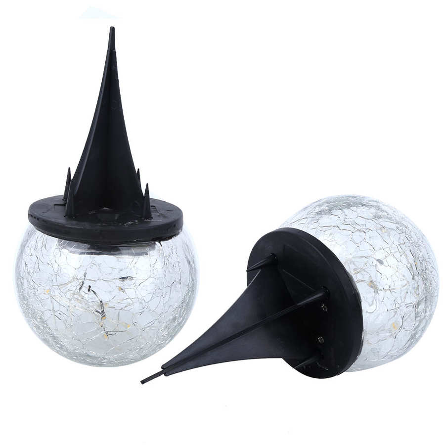 Bola de luz de vidrio con efecto craquelado IP65, luz LED subterránea resistente al agua, lámpara de punta de suelo para decoración de paisaje de patios y jardines