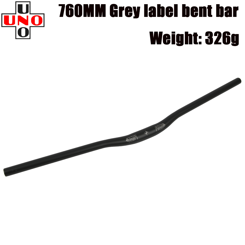 UNO-Manillar de bicicleta de montaña, 31,8 MM, 620/640/680/720/740/760mm, piezas de manillar plano: bent bar760MM grey