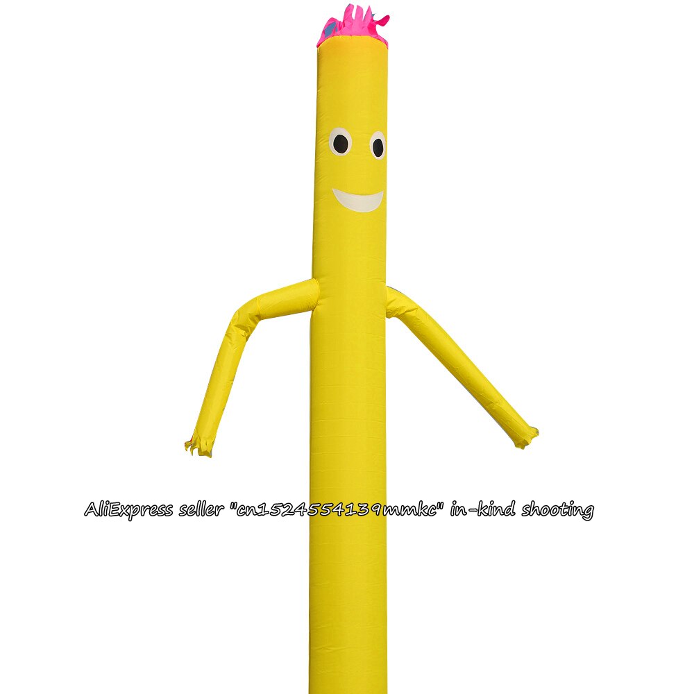 Aire bailarín Sky Dancer tubo inflable cielo títere hombre marioneta 20 pies 6M para 45CM soplador (amarillo)